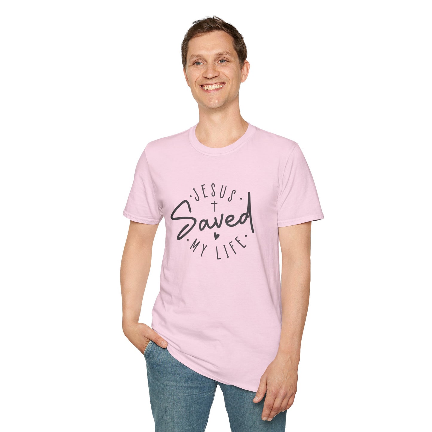 Jesus Saved My Life unisex Softstyle T-Shirt