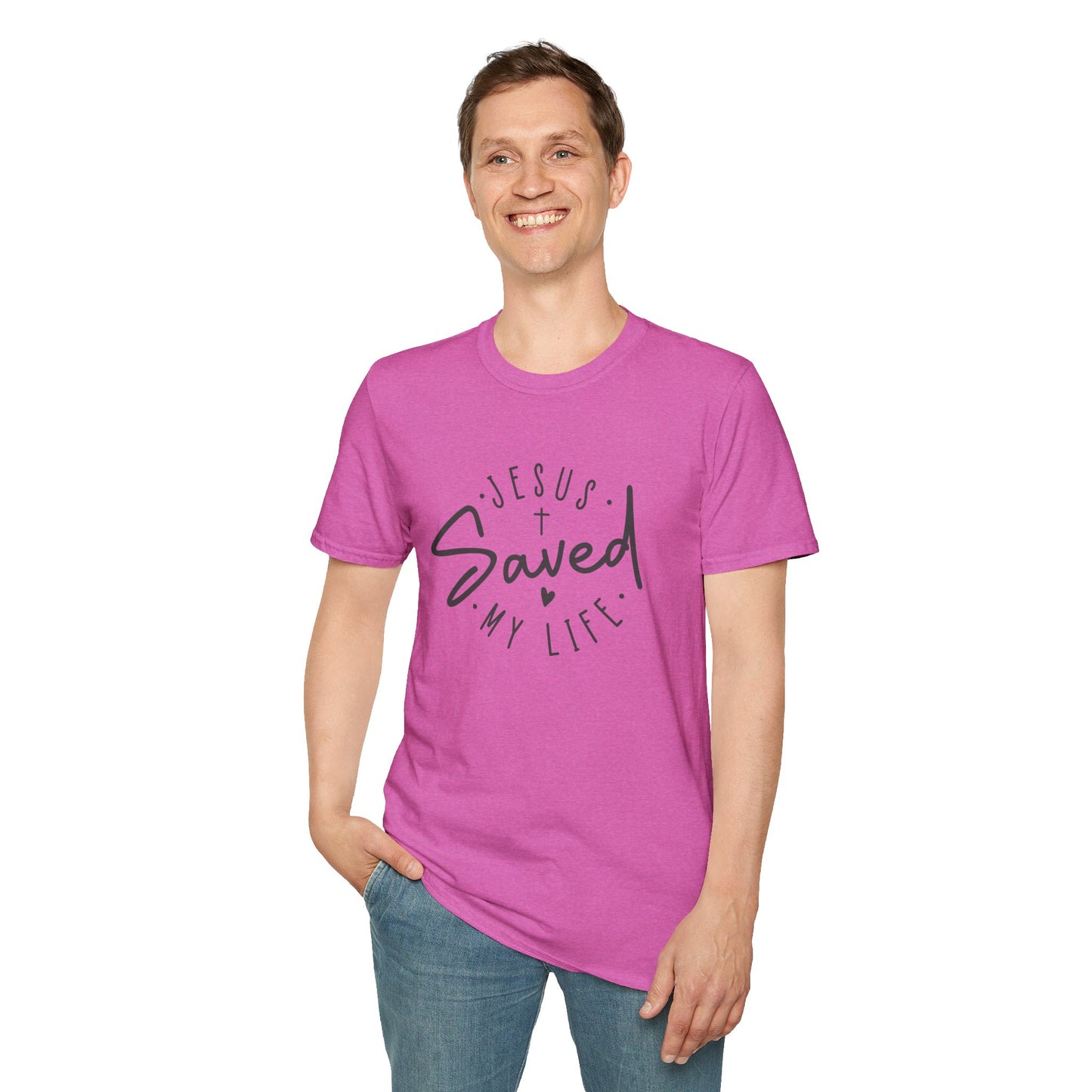 Jesus Saved My Life unisex Softstyle T-Shirt