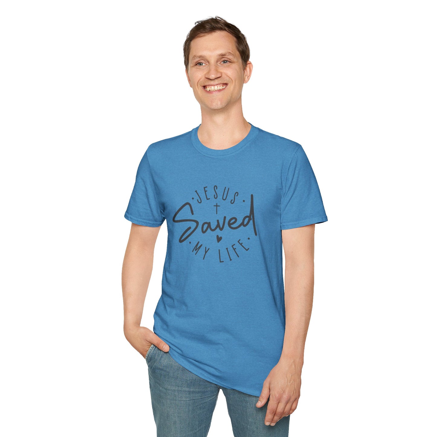 Jesus Saved My Life unisex Softstyle T-Shirt
