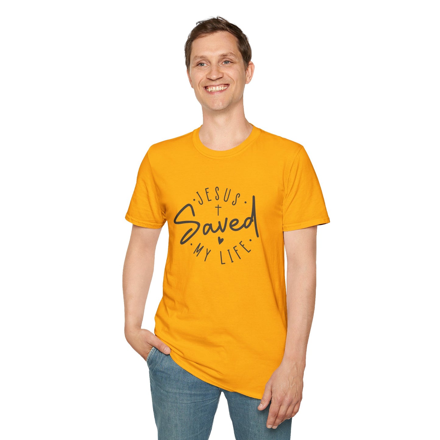 Jesus Saved My Life unisex Softstyle T-Shirt