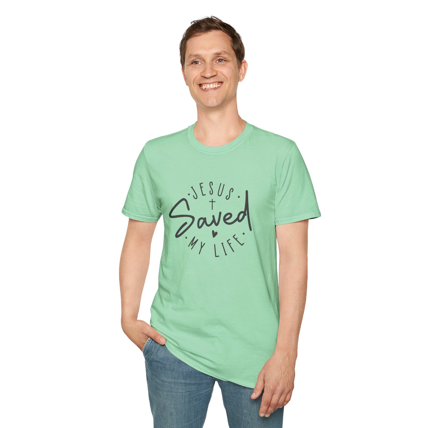 Jesus Saved My Life unisex Softstyle T-Shirt