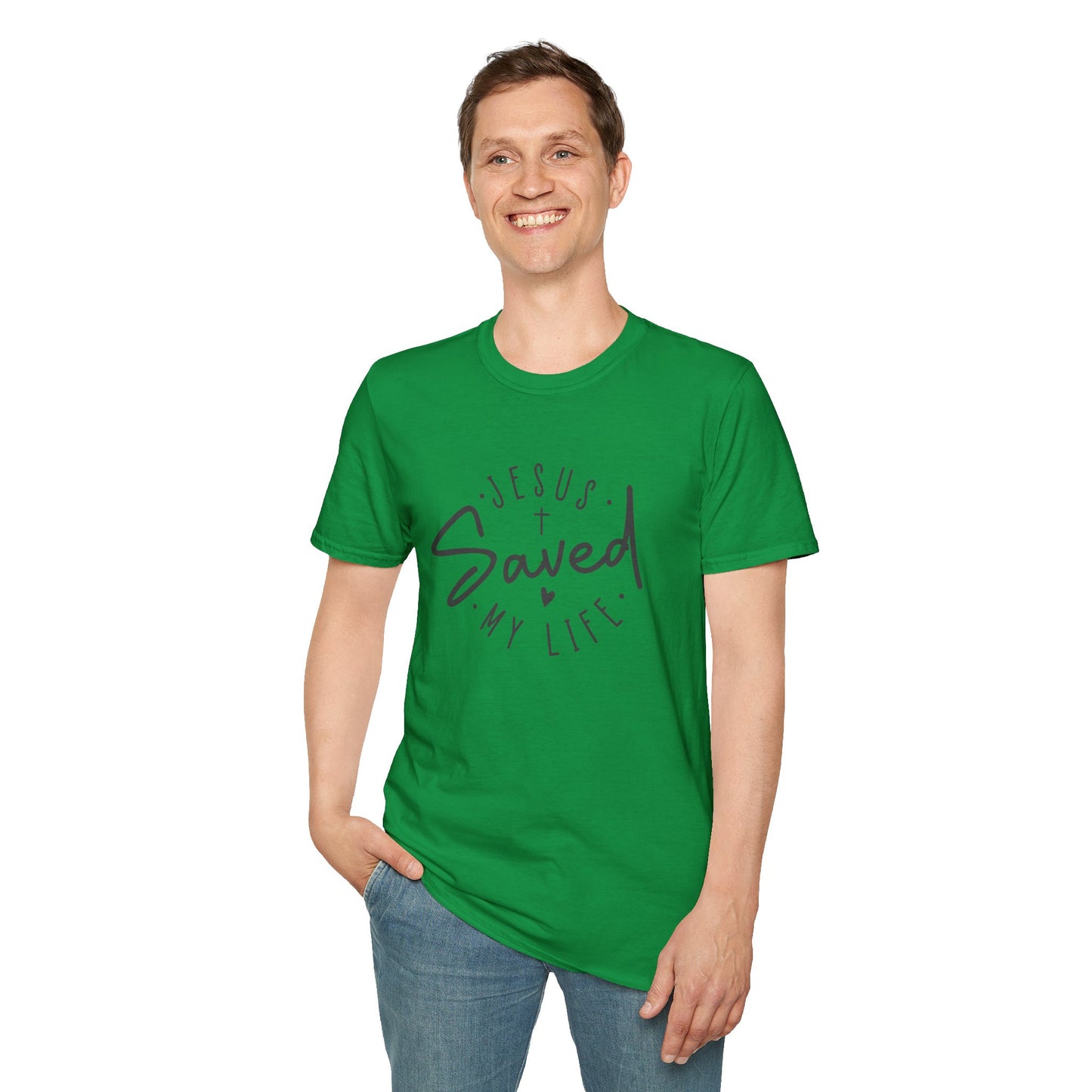 Jesus Saved My Life unisex Softstyle T-Shirt