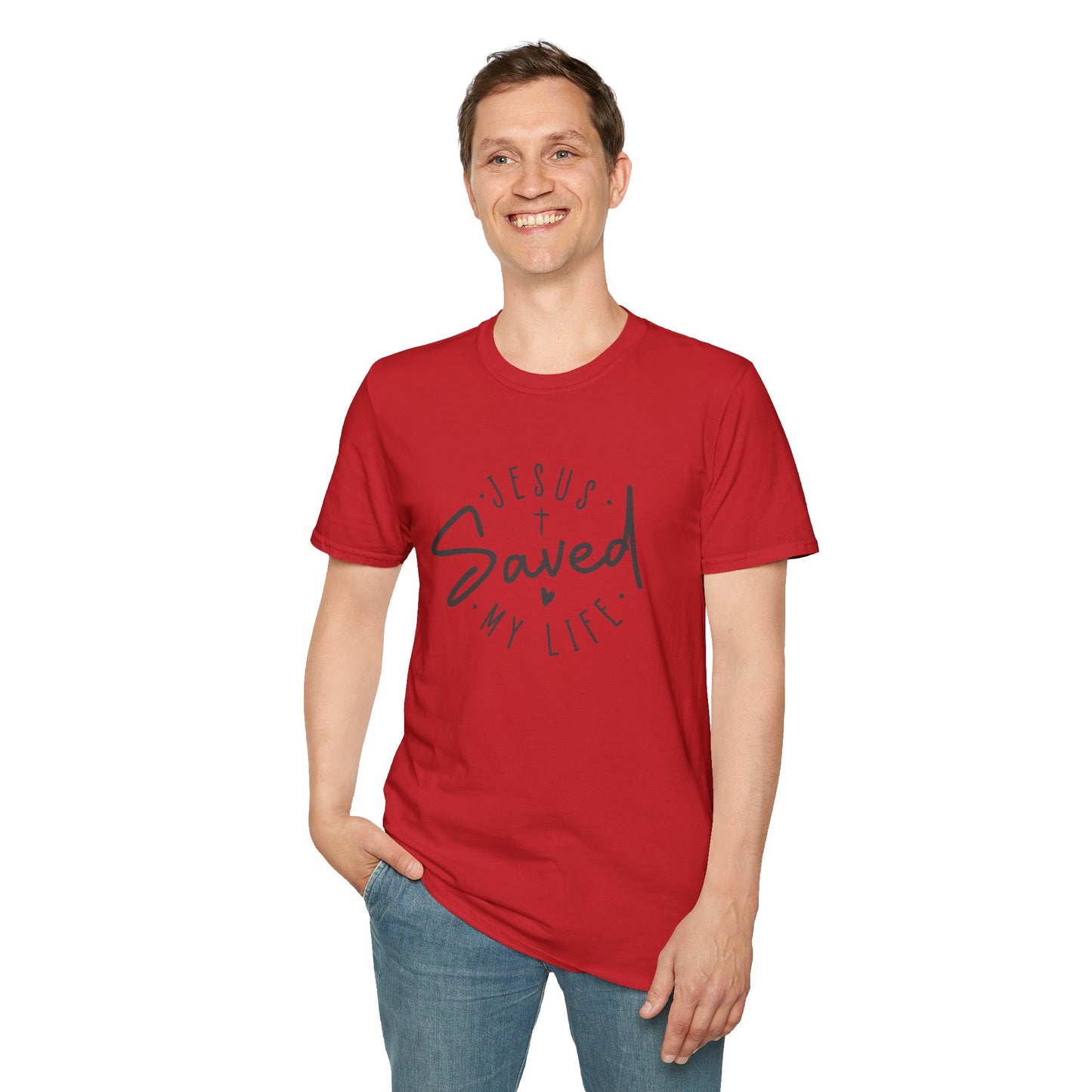 Jesus Saved My Life unisex Softstyle T-Shirt