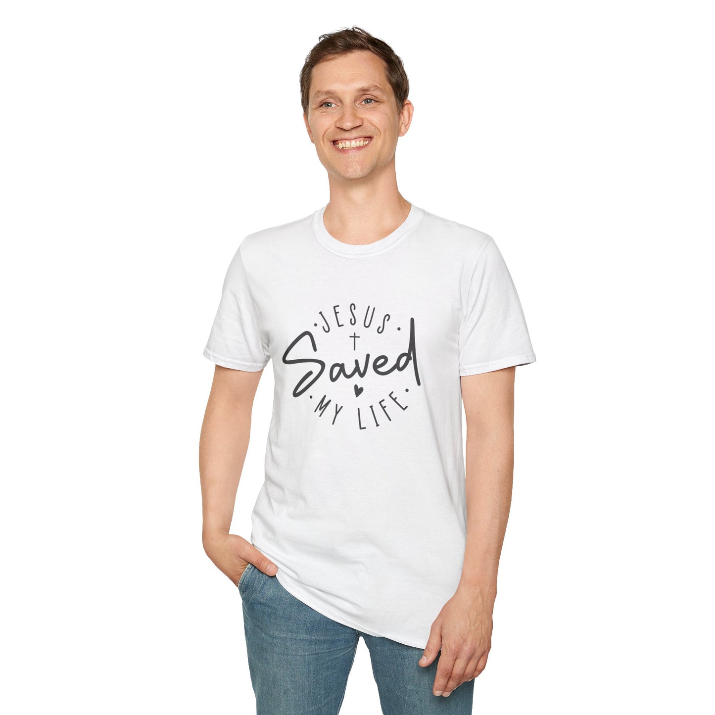 Jesus Saved My Life unisex Softstyle T-Shirt