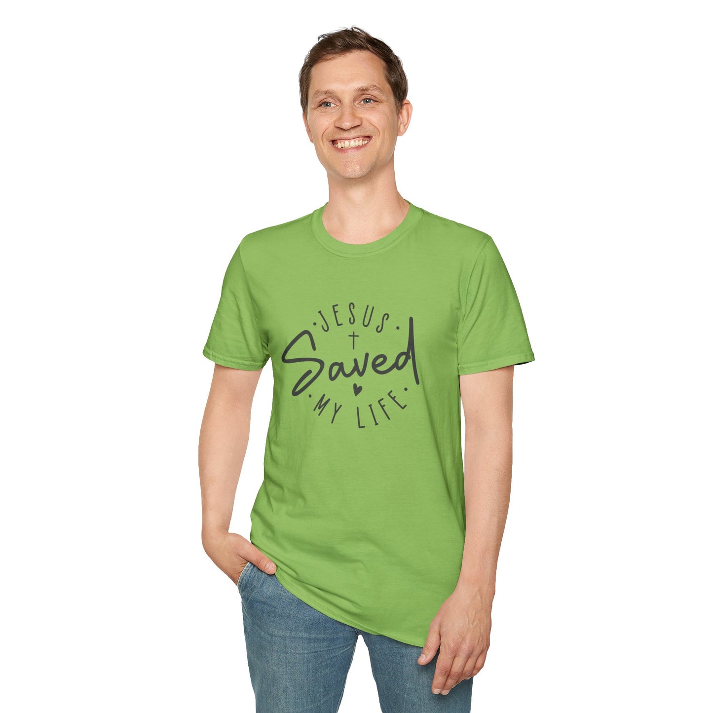 Jesus Saved My Life unisex Softstyle T-Shirt