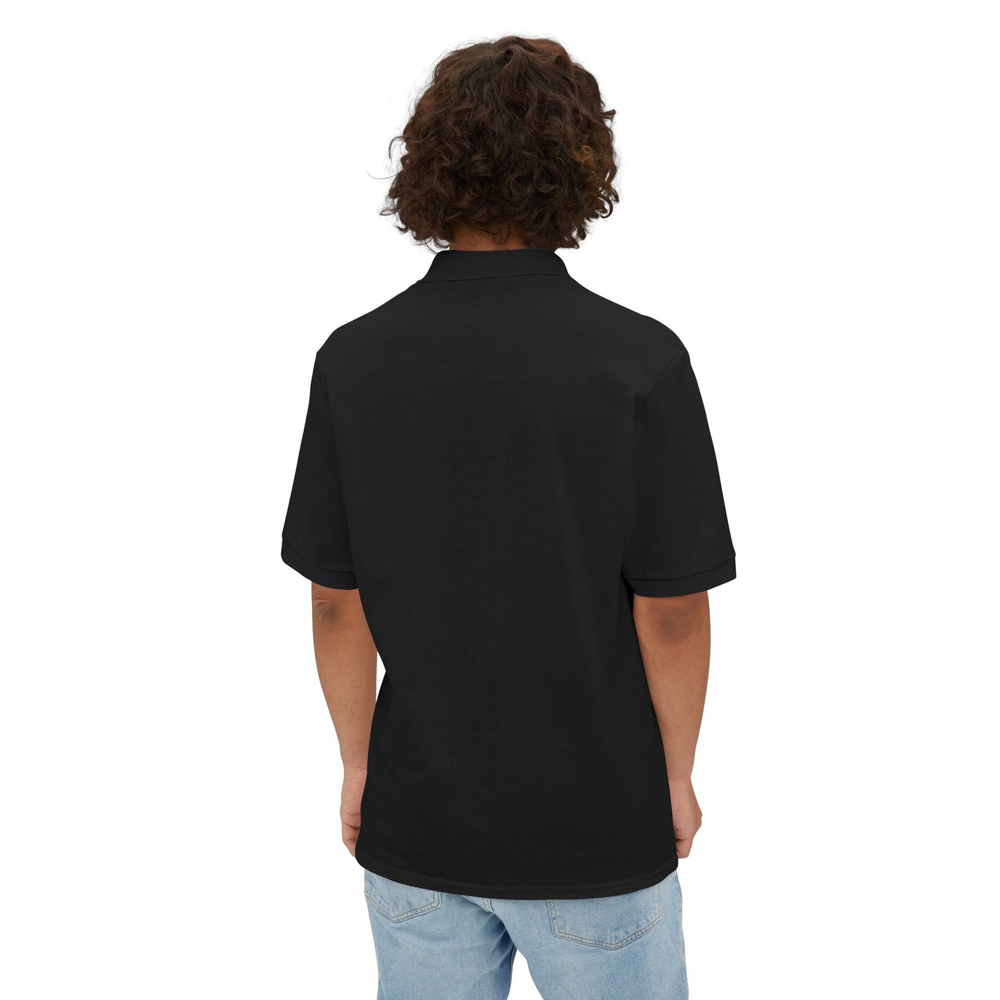 Let go and let God men's Piqué Polo