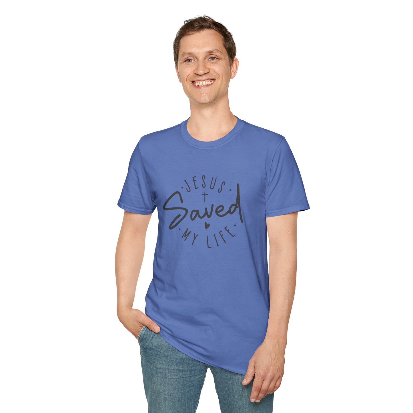 Jesus Saved My Life unisex Softstyle T-Shirt