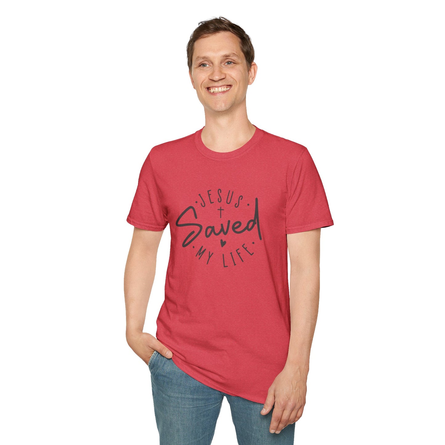 Jesus Saved My Life unisex Softstyle T-Shirt