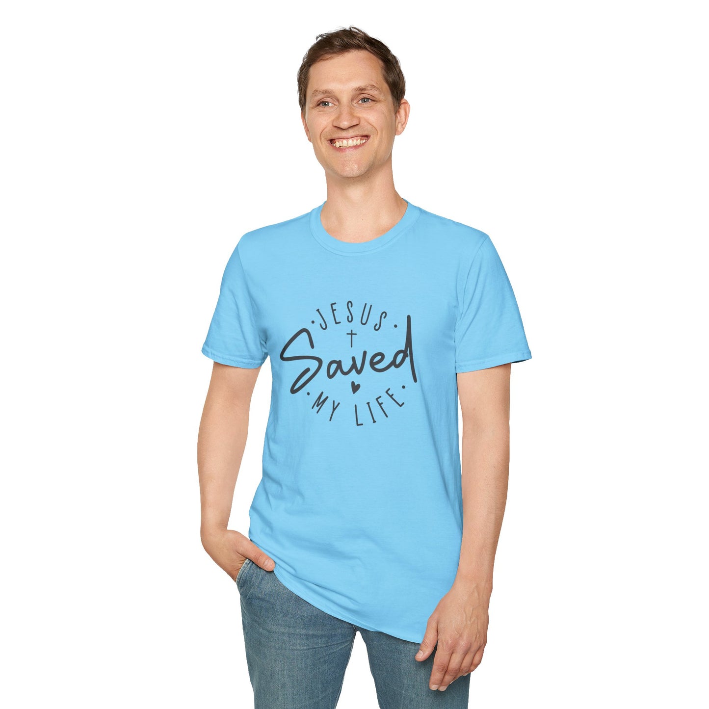 Jesus Saved My Life unisex Softstyle T-Shirt