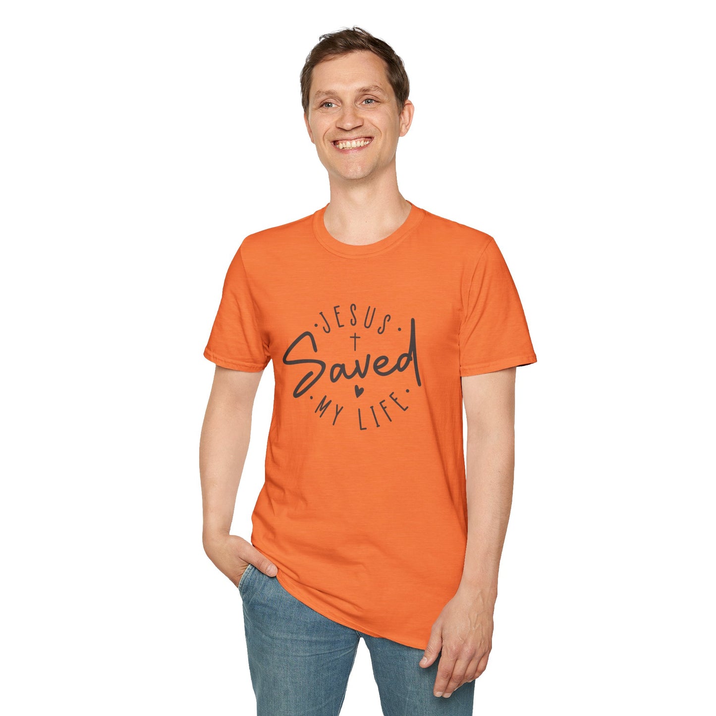 Jesus Saved My Life unisex Softstyle T-Shirt
