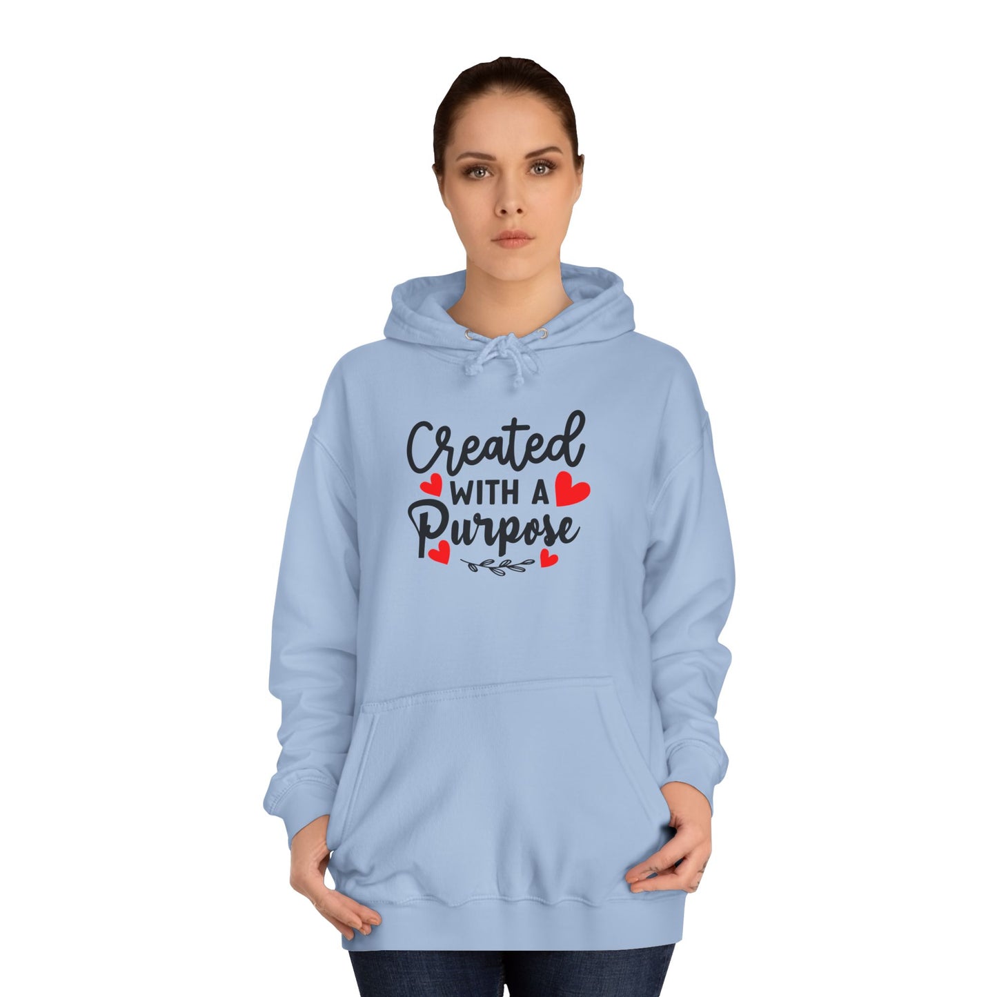 Created With a Purpose unisex College Hoodie