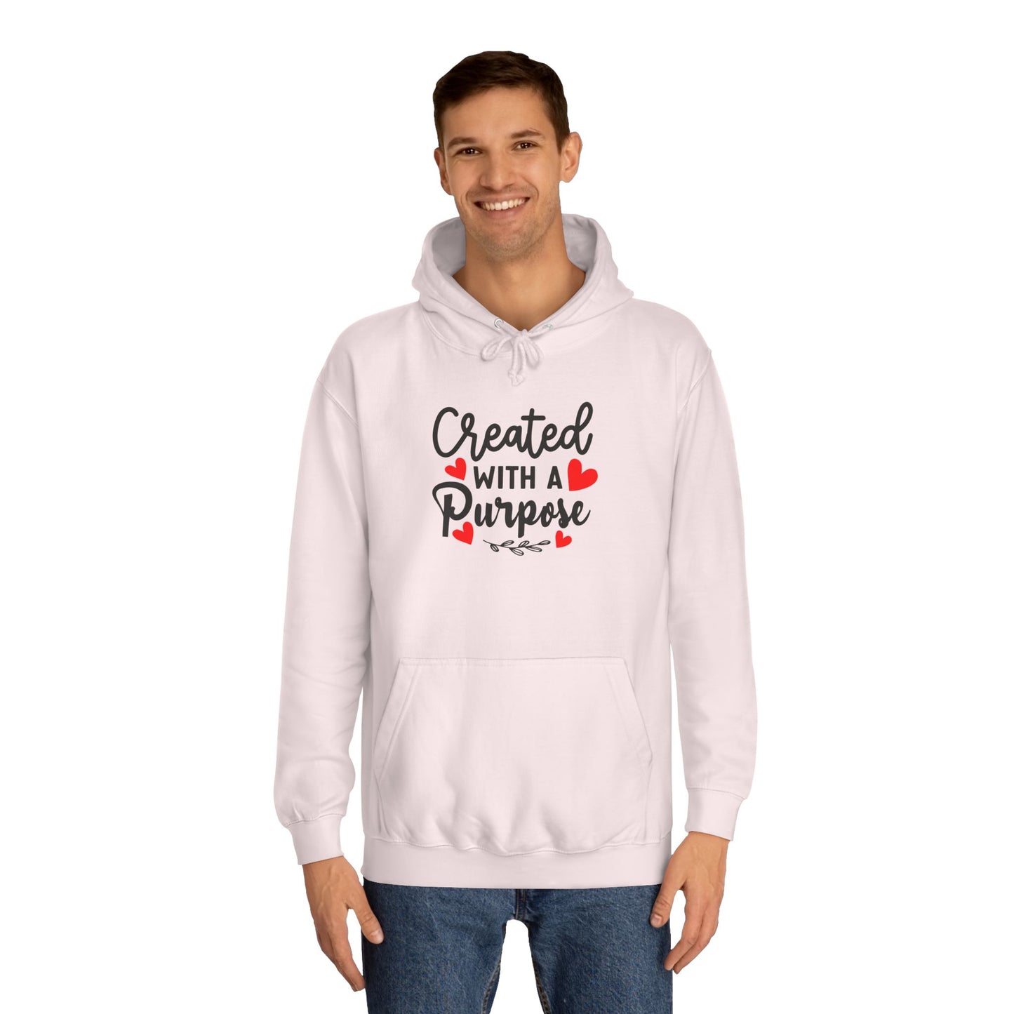 Created With a Purpose unisex College Hoodie