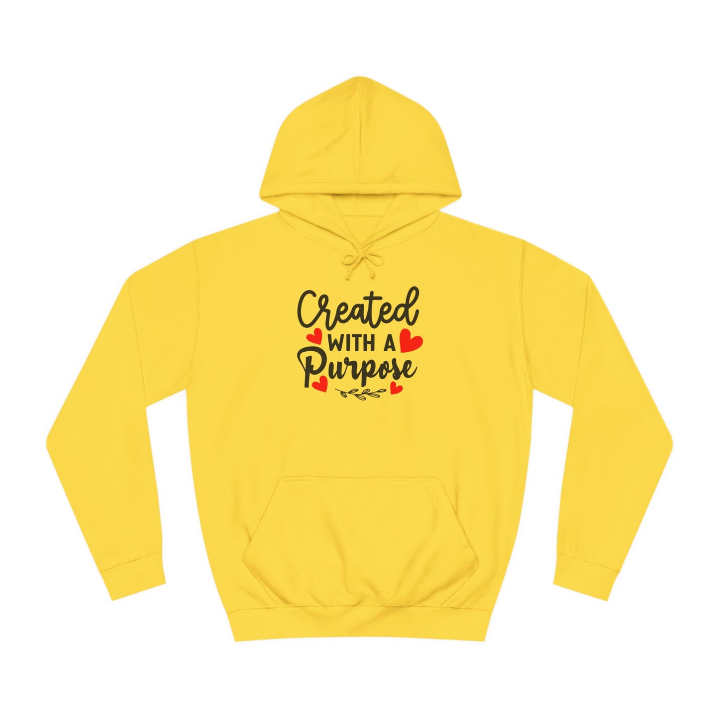 Created With a Purpose unisex College Hoodie