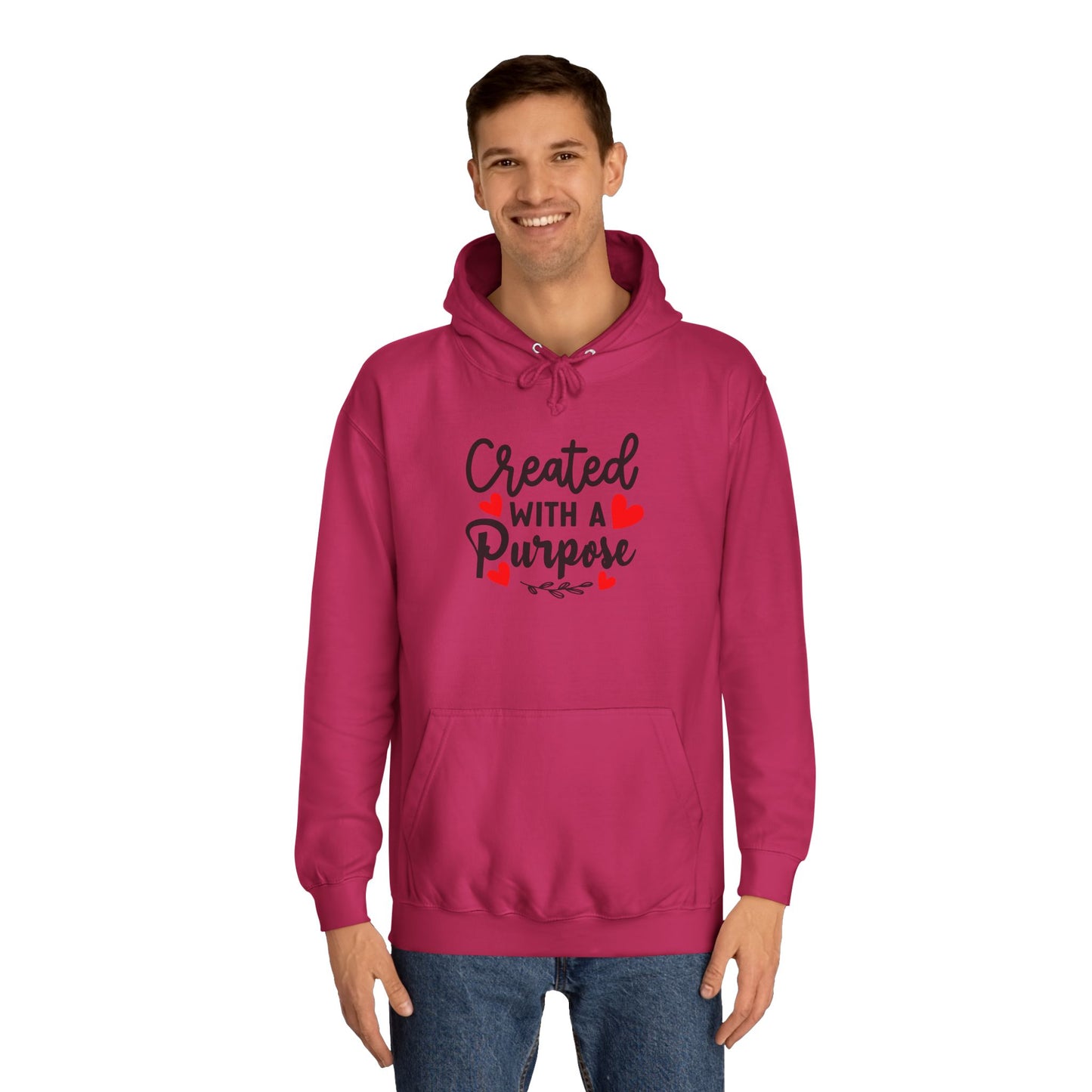 Created With a Purpose unisex College Hoodie