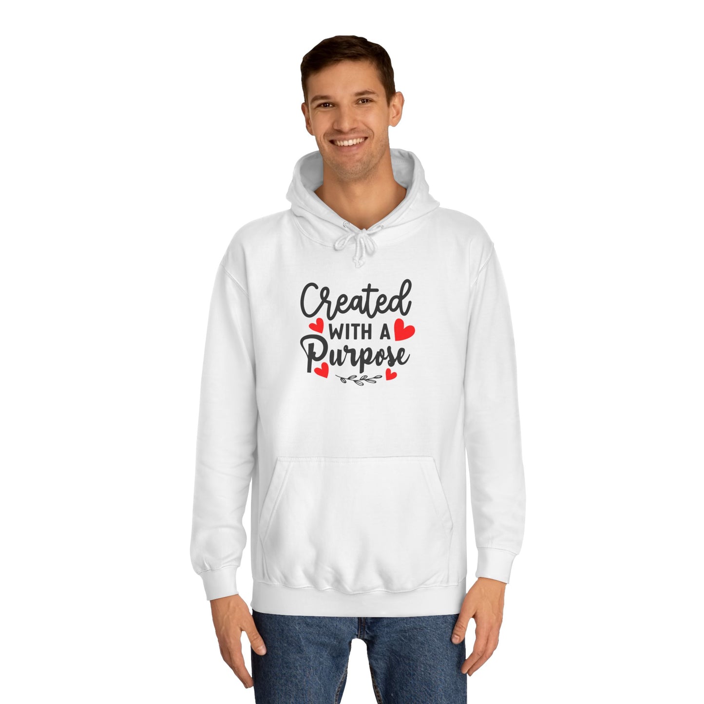 Created With a Purpose unisex College Hoodie