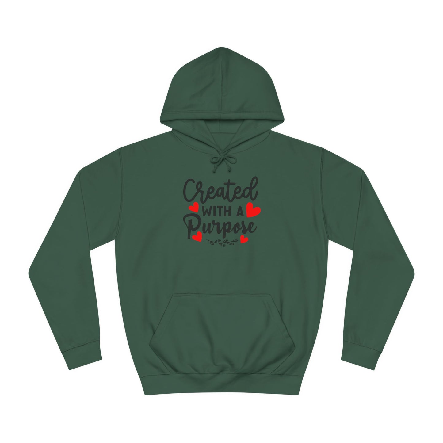 Created With a Purpose unisex College Hoodie