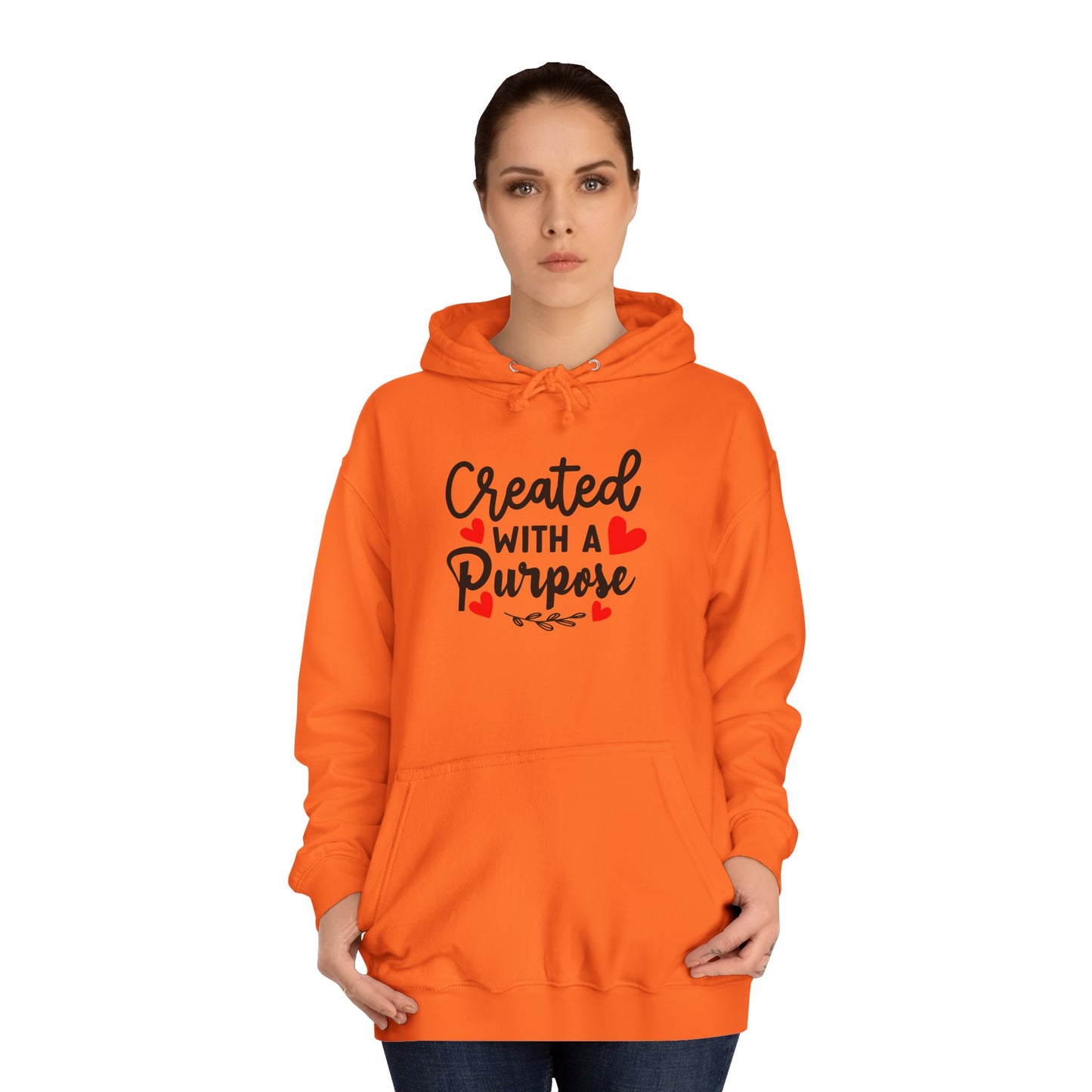 Created With a Purpose unisex College Hoodie