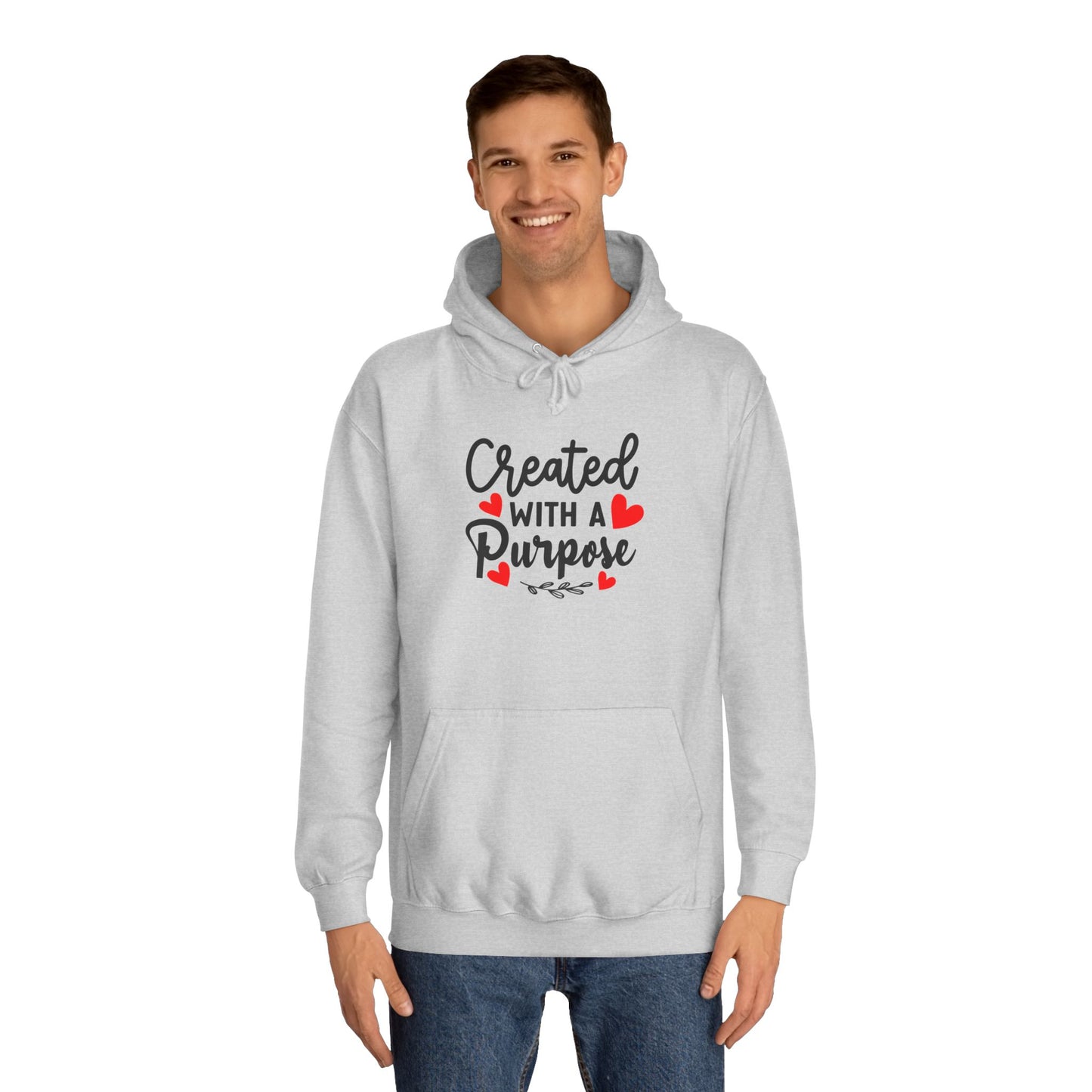 Created With a Purpose unisex College Hoodie