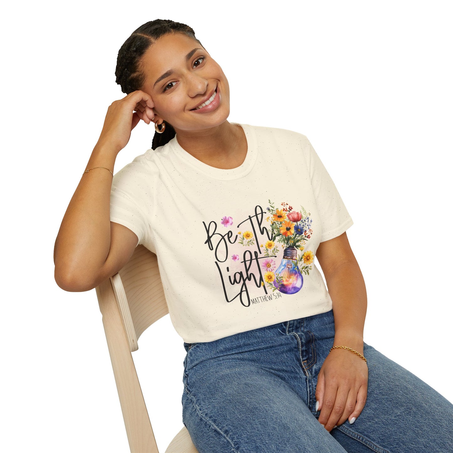 Be The Light unisex Softstyle T-Shirt