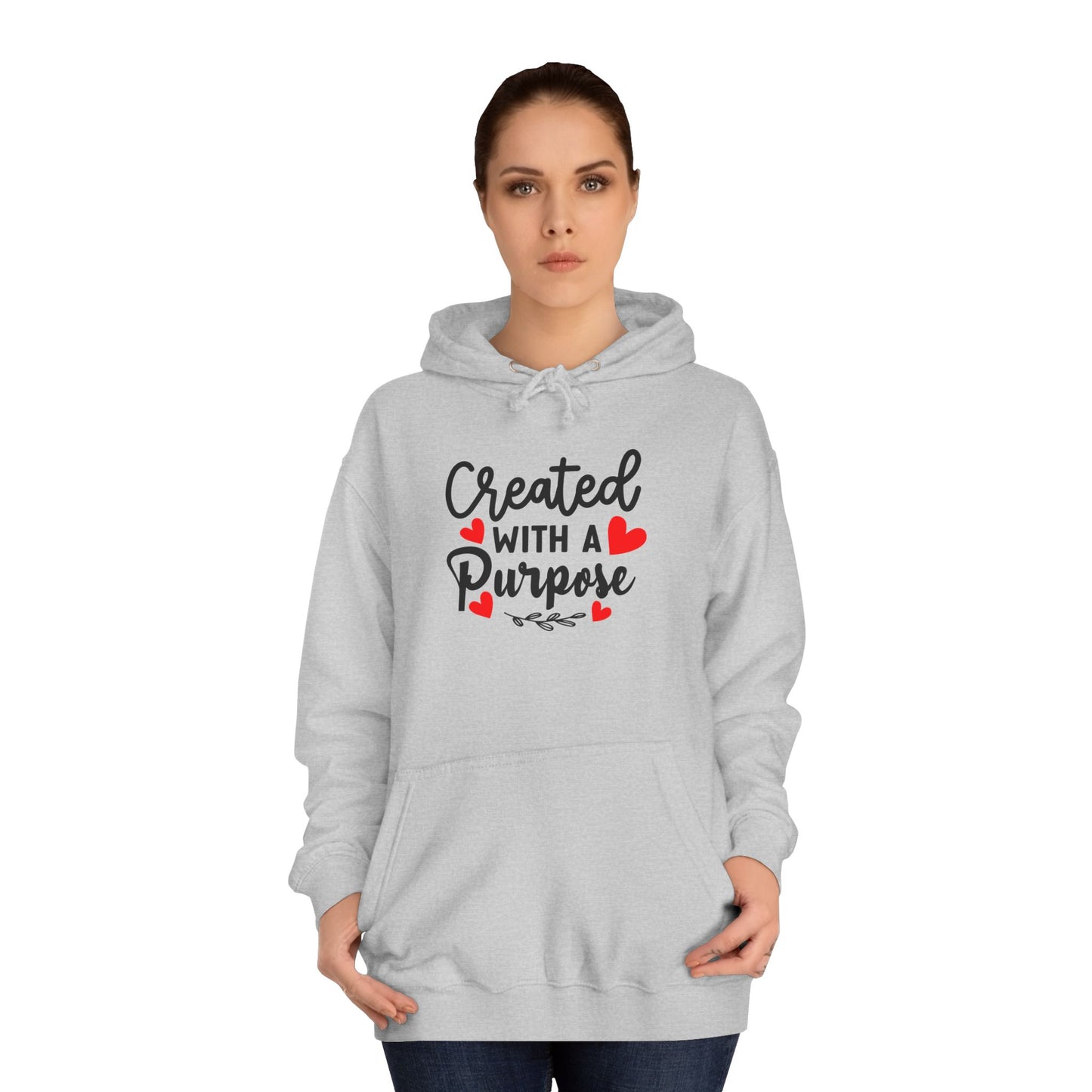 Created With a Purpose unisex College Hoodie