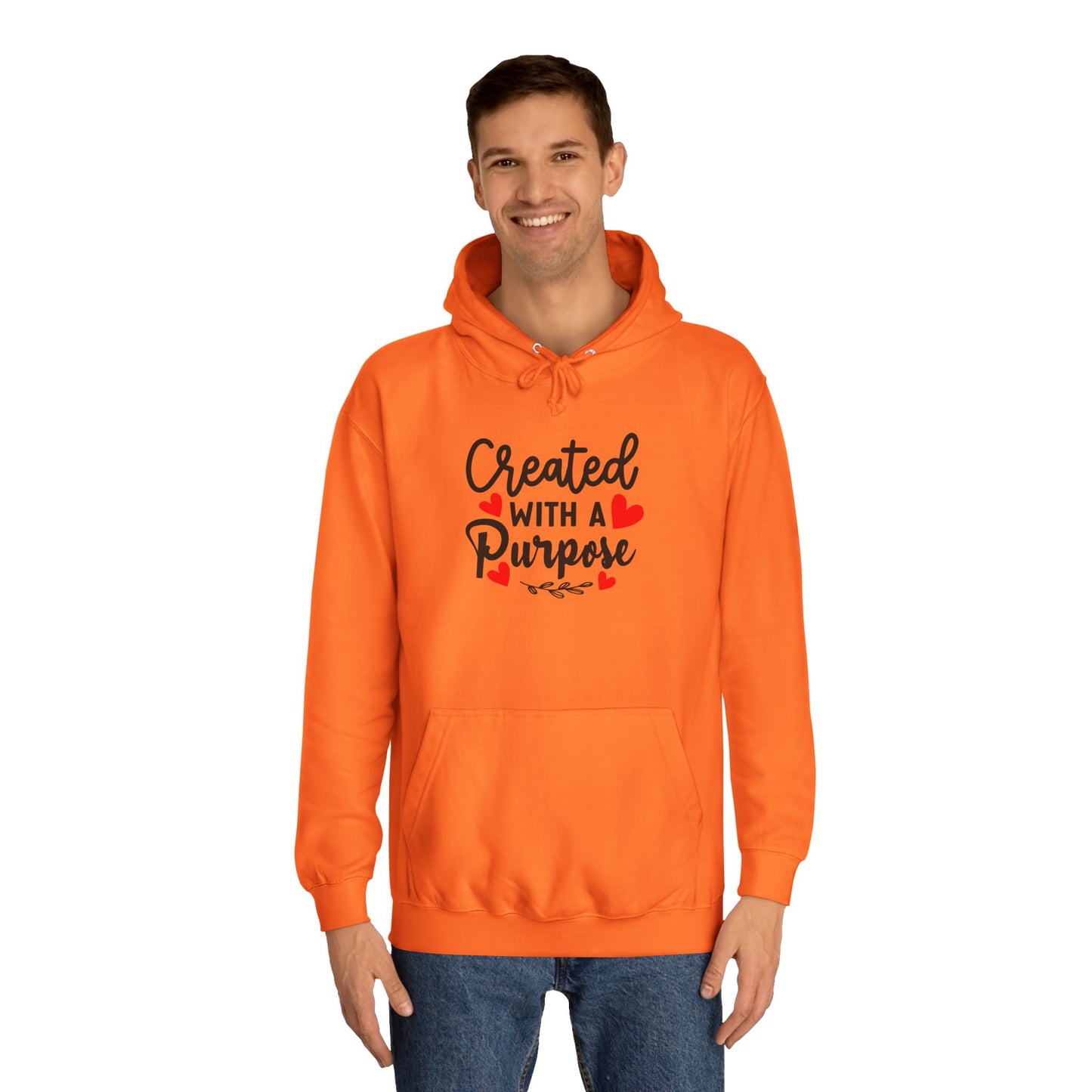 Created With a Purpose unisex College Hoodie