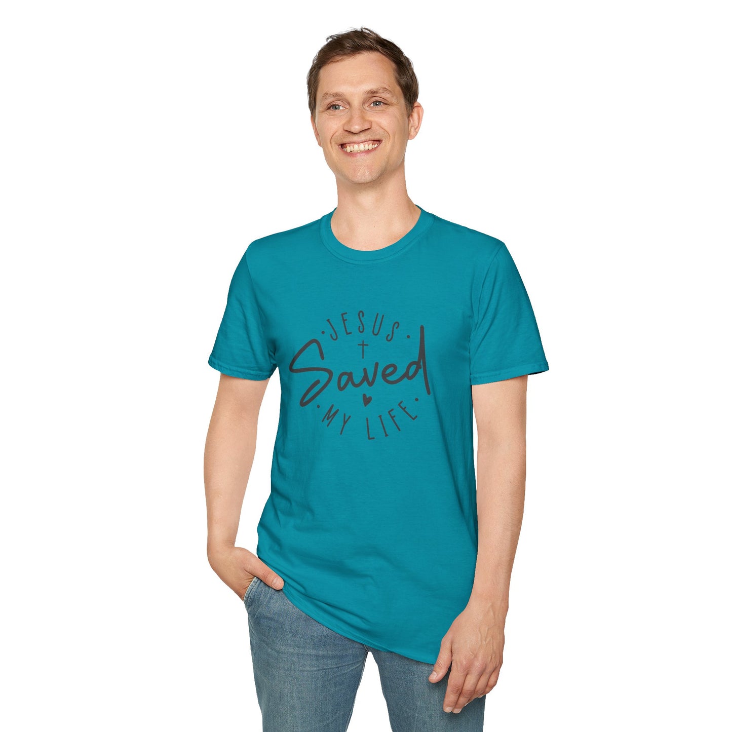 Jesus Saved My Life unisex Softstyle T-Shirt
