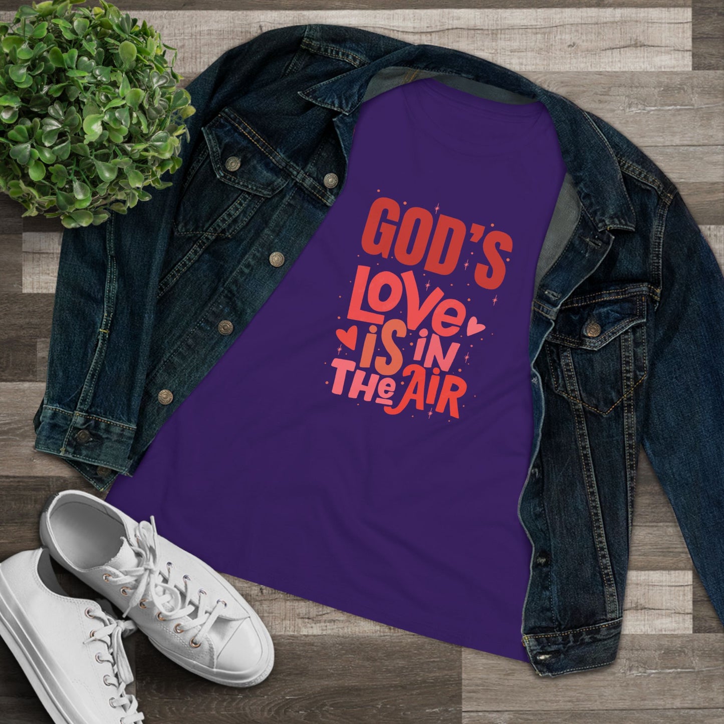 God's Love is in the air women's Cotton Tee