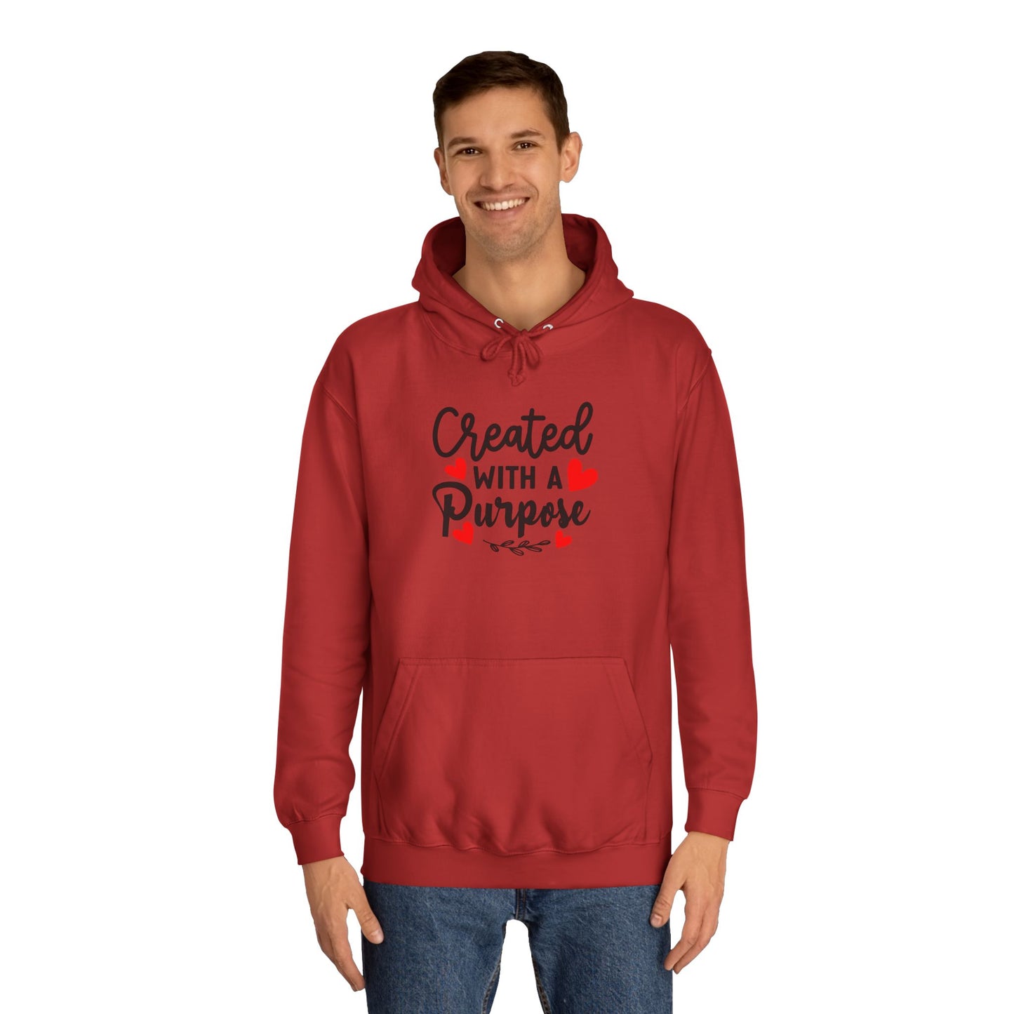 Created With a Purpose unisex College Hoodie