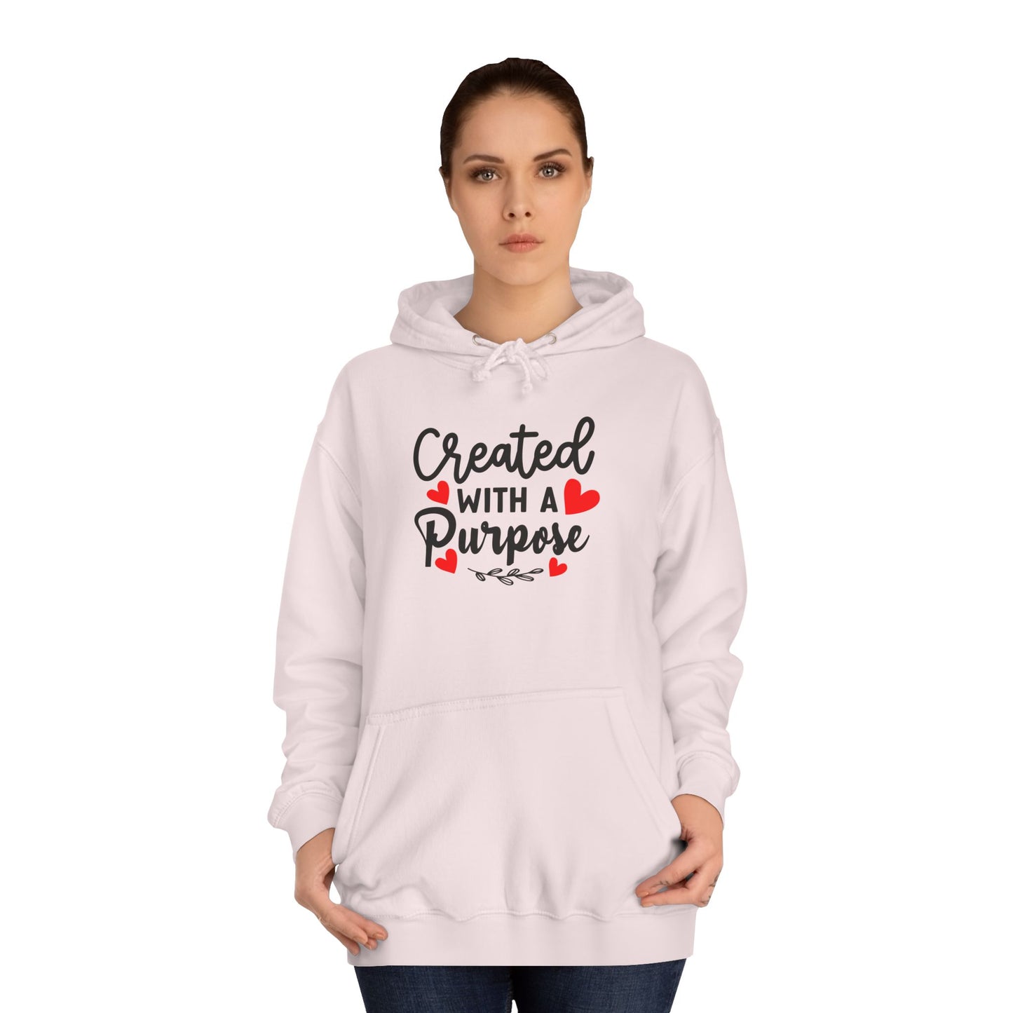 Created With a Purpose unisex College Hoodie