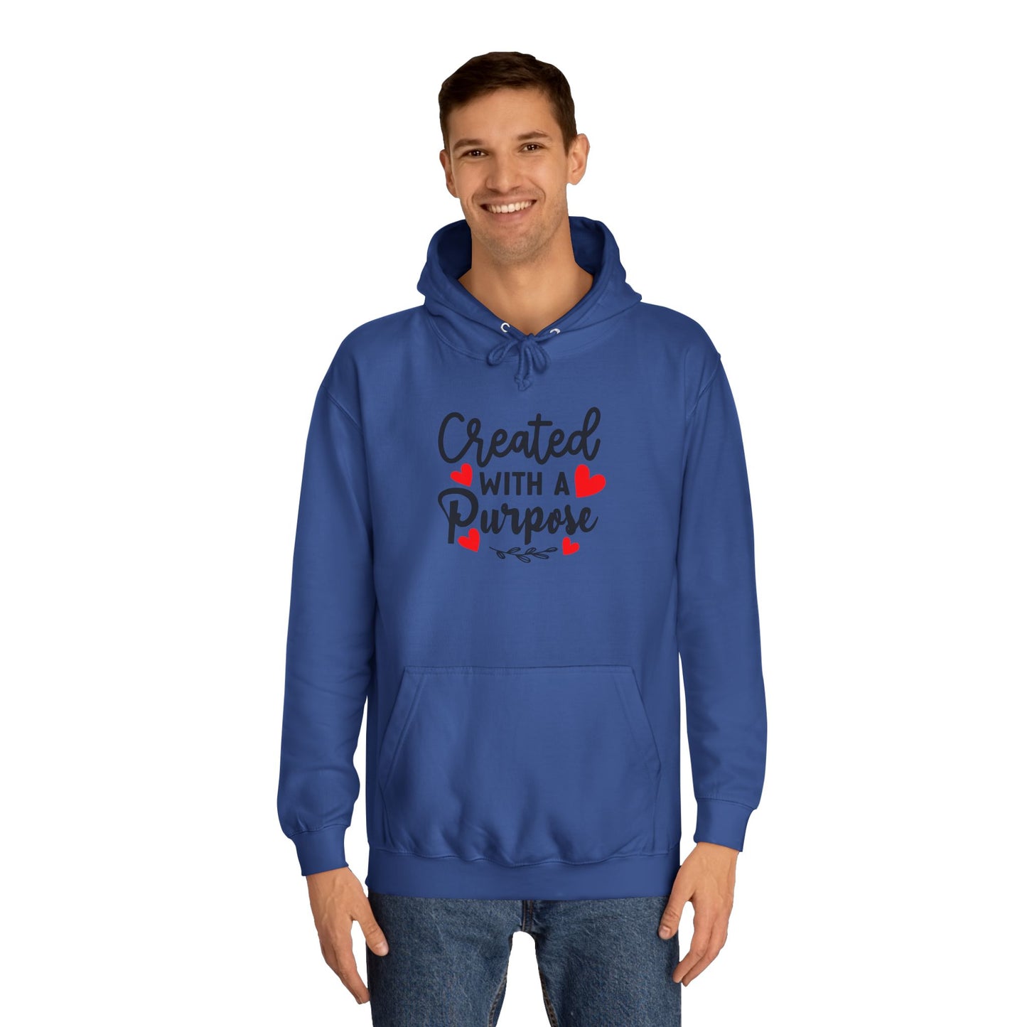 Created With a Purpose unisex College Hoodie