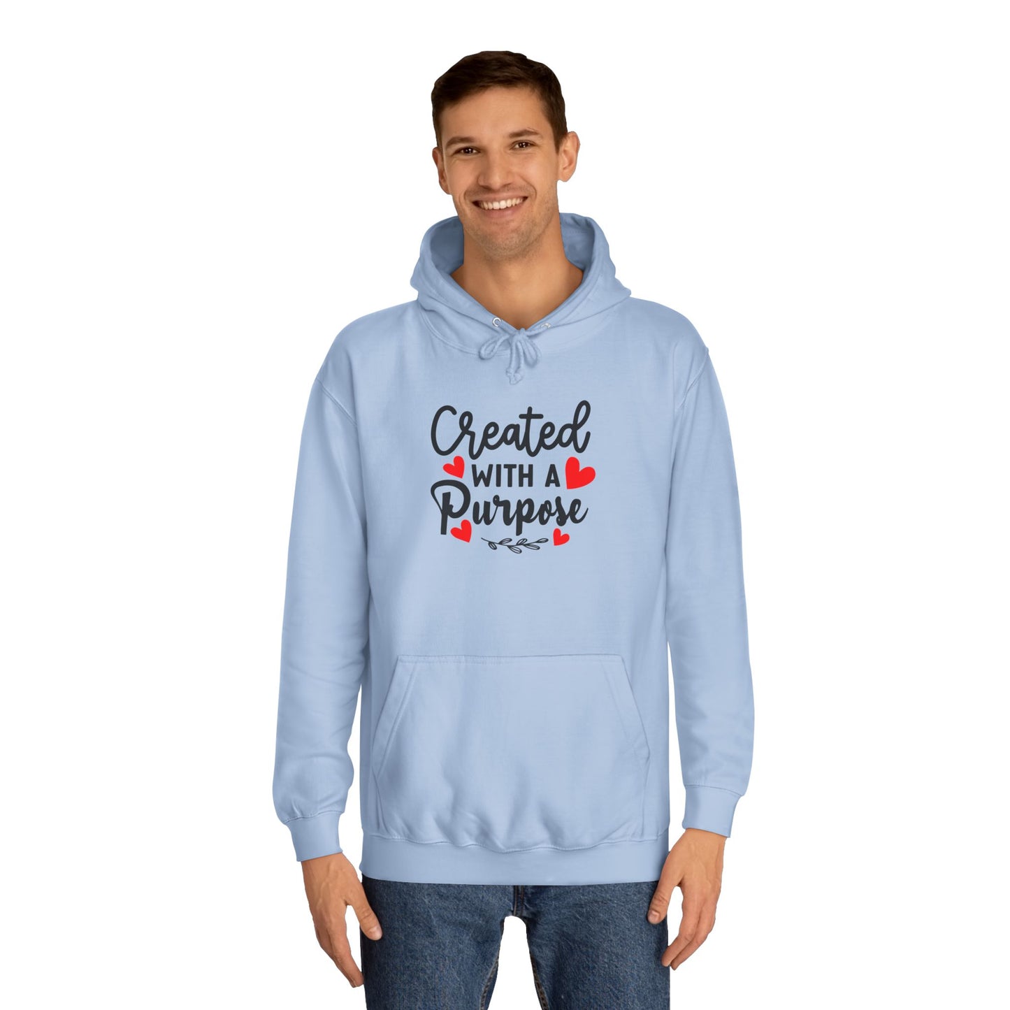 Created With a Purpose unisex College Hoodie