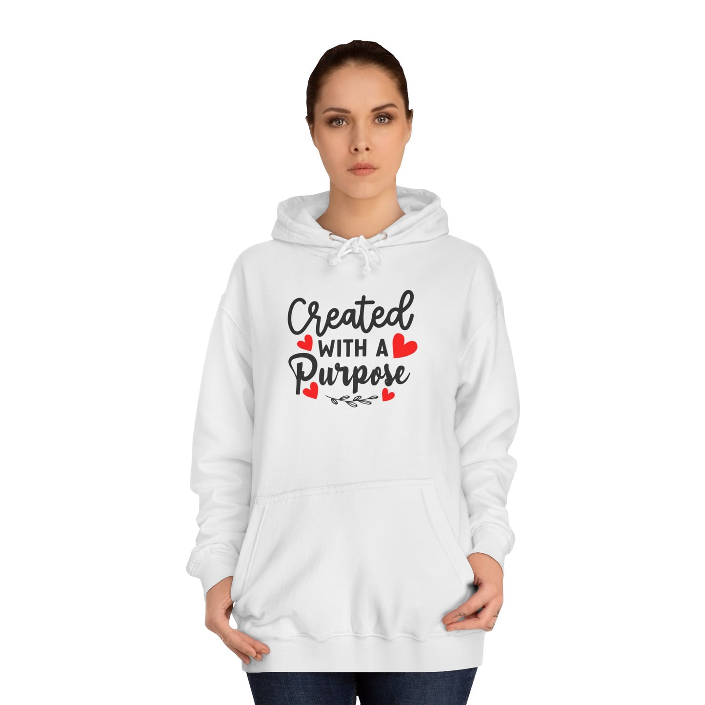 Created With a Purpose unisex College Hoodie