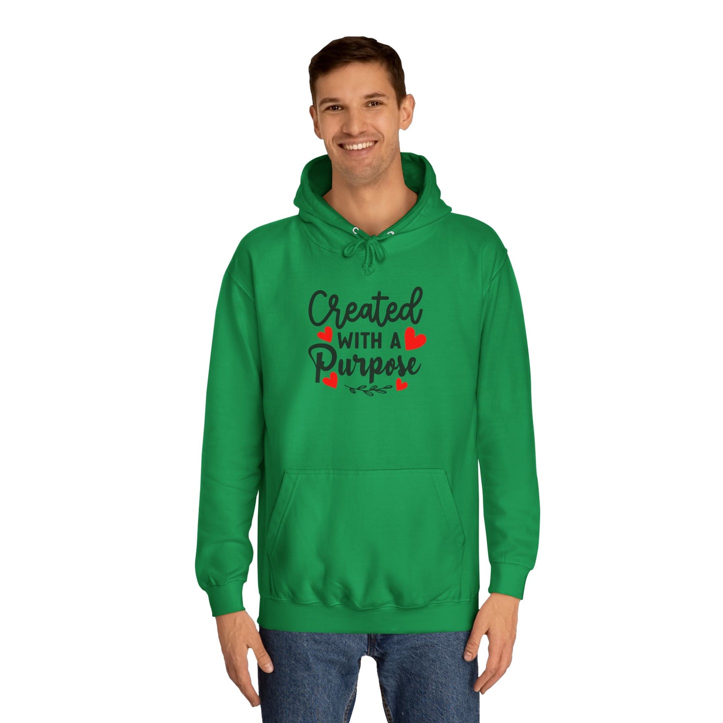 Created With a Purpose unisex College Hoodie