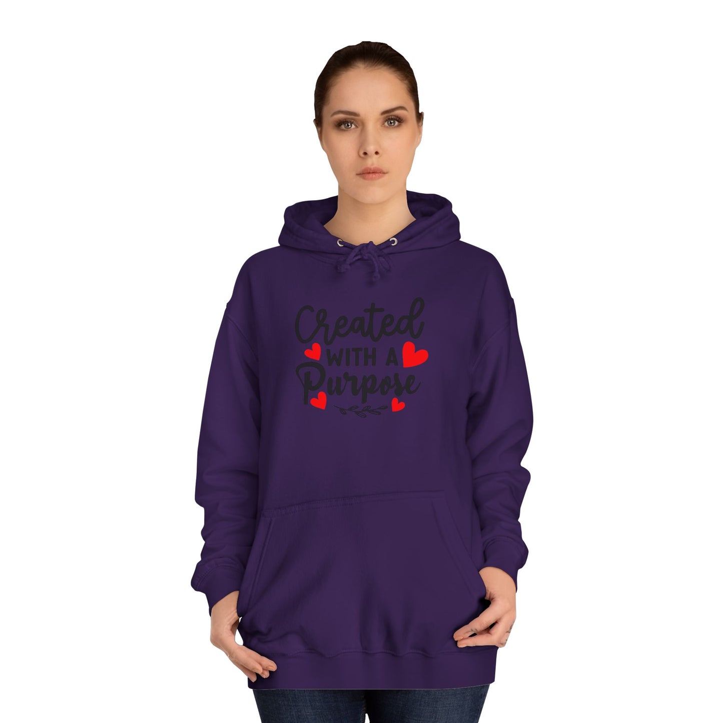 Created With a Purpose unisex College Hoodie