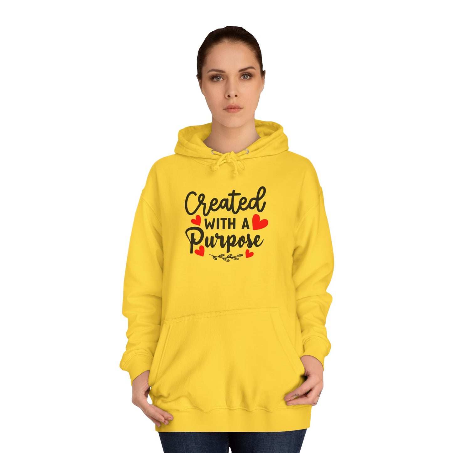 Created With a Purpose unisex College Hoodie