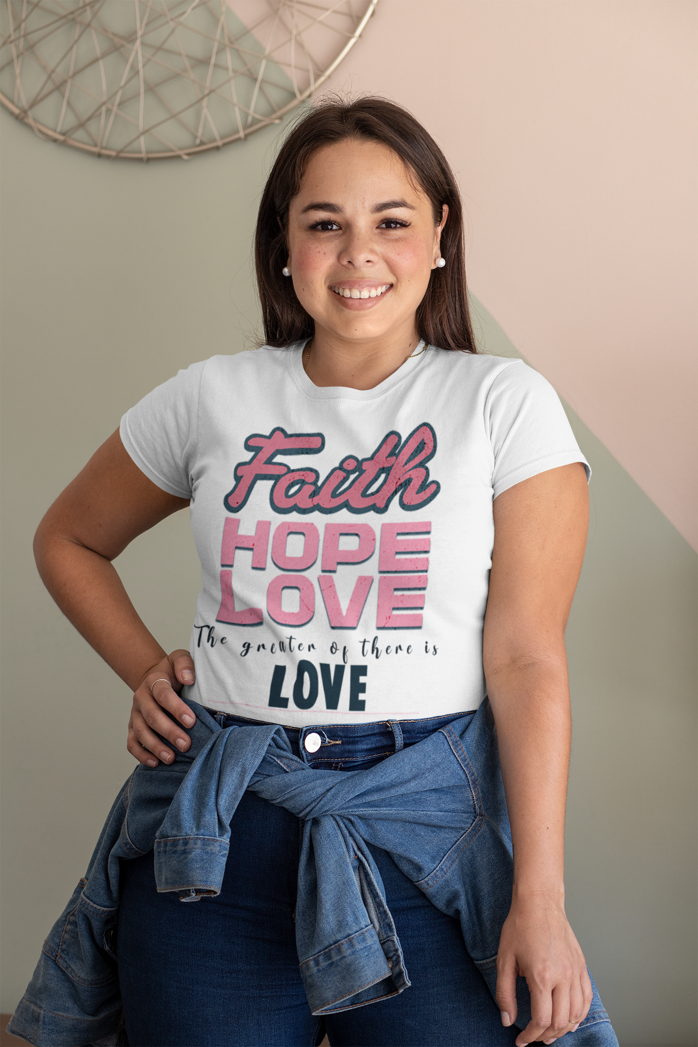 Faith Hope & Love T Shirt Unisex Heavy Cotton Tee